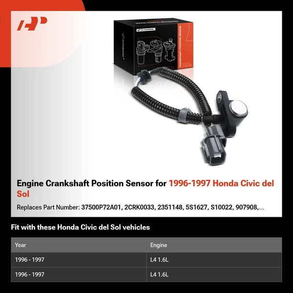 Engine Crankshaft Position Sensor for 1996-1997 Honda Civic del Sol