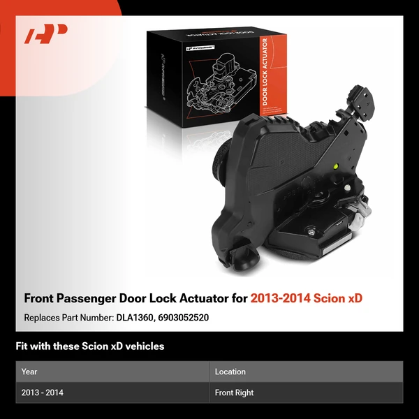 Front Passenger Door Lock Actuator for 2013-2014 Scion xD