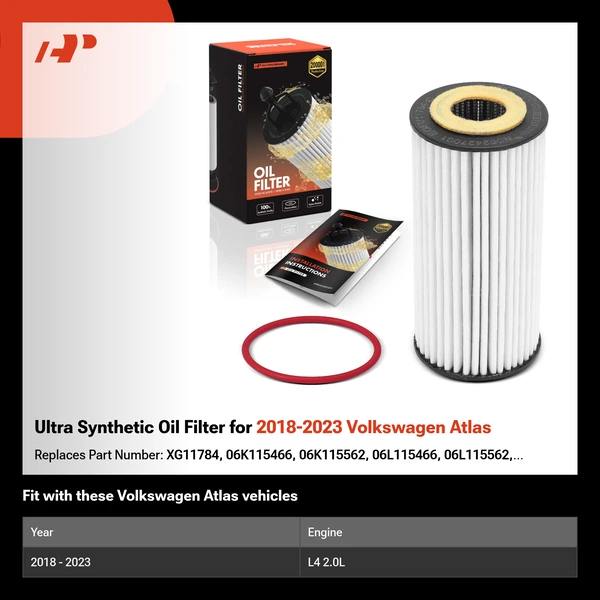 Ultra Synthetic Oil Filter for 2018-2023 Volkswagen Atlas
