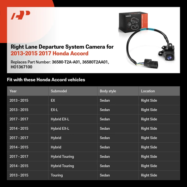Right Lane Departure System Camera for 2013-2015 2017 Honda Accord