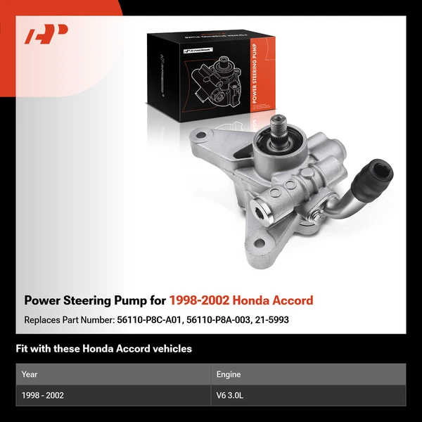 Power Steering Pump for 1998-2002 Honda Accord