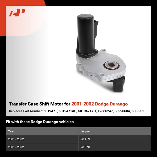 Transfer Case Shift Motor for 2001-2002 Dodge Durango