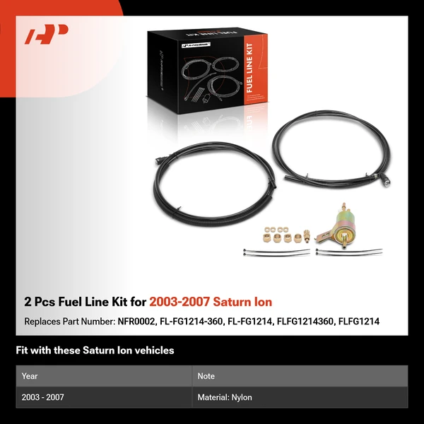 2 Pcs Fuel Line Kit for 2003-2007 Saturn Ion