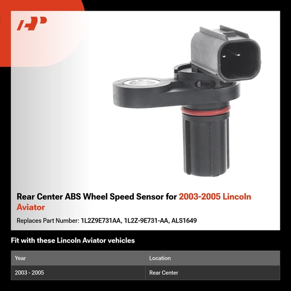 Rear Center ABS Wheel Speed Sensor for 2003-2005 Lincoln Aviator