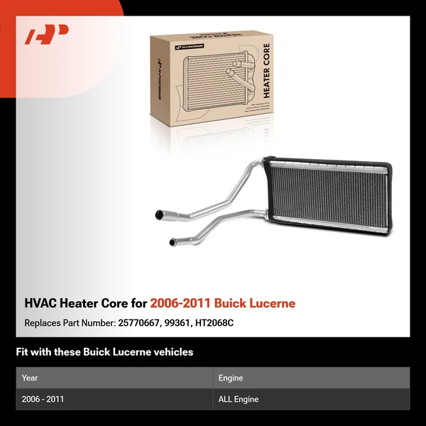 HVAC Heater Core for 2006-2011 Buick Lucerne