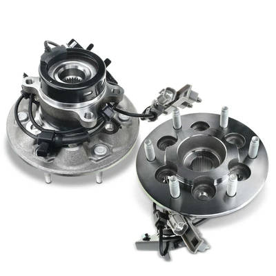 2 Pcs Front Wheel Bearing & Hub Assembly with ABS Sensor