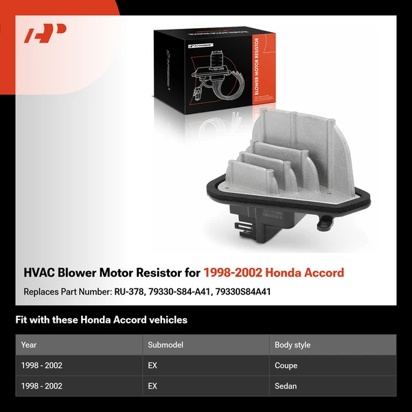 HVAC Blower Motor Resistor for 1998-2002 Honda Accord