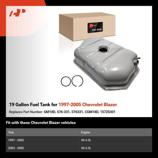 19 Gallon Fuel Tank for 1997-2005 Chevrolet Blazer