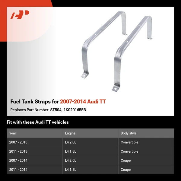 Fuel Tank Straps for 2007-2014 Audi TT