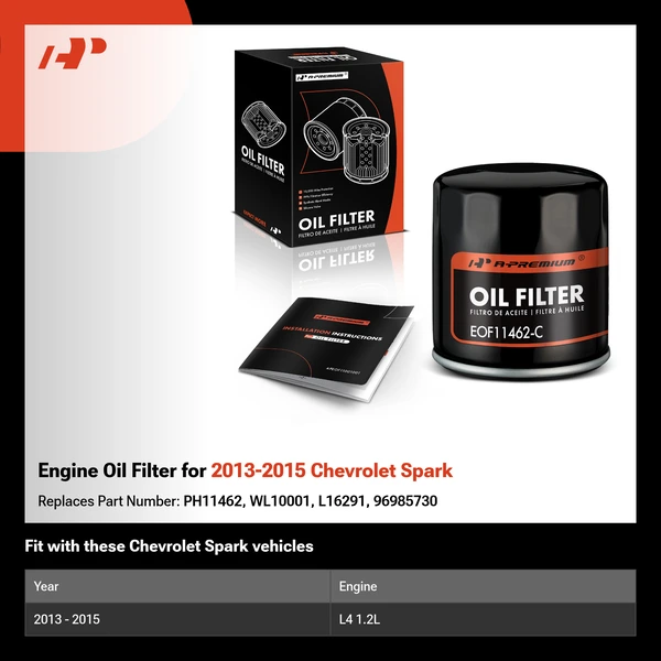Engine Oil Filter for 2013-2015 Chevrolet Spark