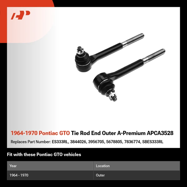 1964-1970 Pontiac GTO Tie Rod End Outer A-Premium APCA3528