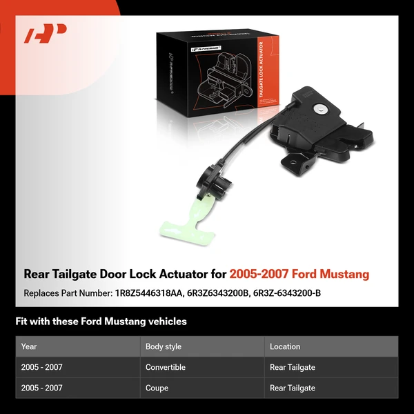 Rear Tailgate Door Lock Actuator for 2005-2007 Ford Mustang
