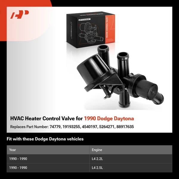 HVAC Heater Control Valve for 1990 Dodge Daytona
