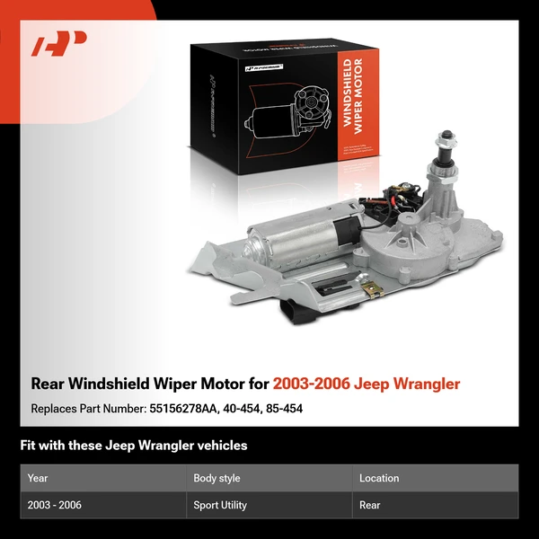 Rear Windshield Wiper Motor for 2003-2006 Jeep Wrangler