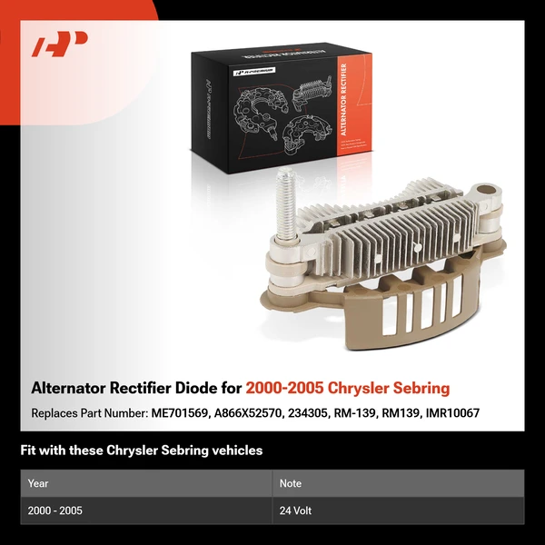 Alternator Rectifier Diode for 2000-2005 Chrysler Sebring