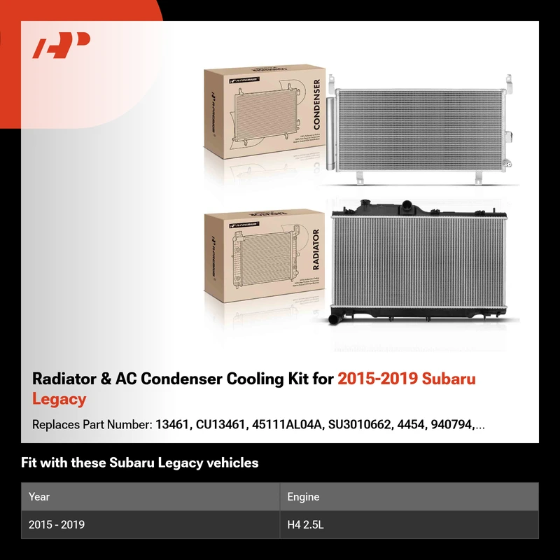 Radiator & AC Condenser Cooling Kit for 2015-2019 Subaru Legacy