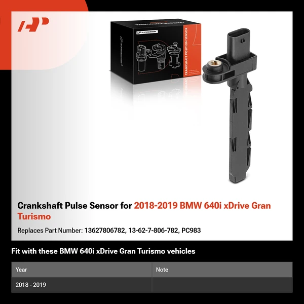 Crankshaft Pulse Sensor for 2018-2019 BMW 640i xDrive Gran Turismo