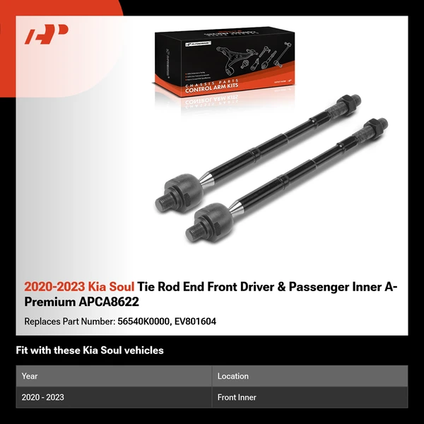 2020-2023 Kia Soul Tie Rod End Front Driver & Passenger Inner A-Premium APCA8622