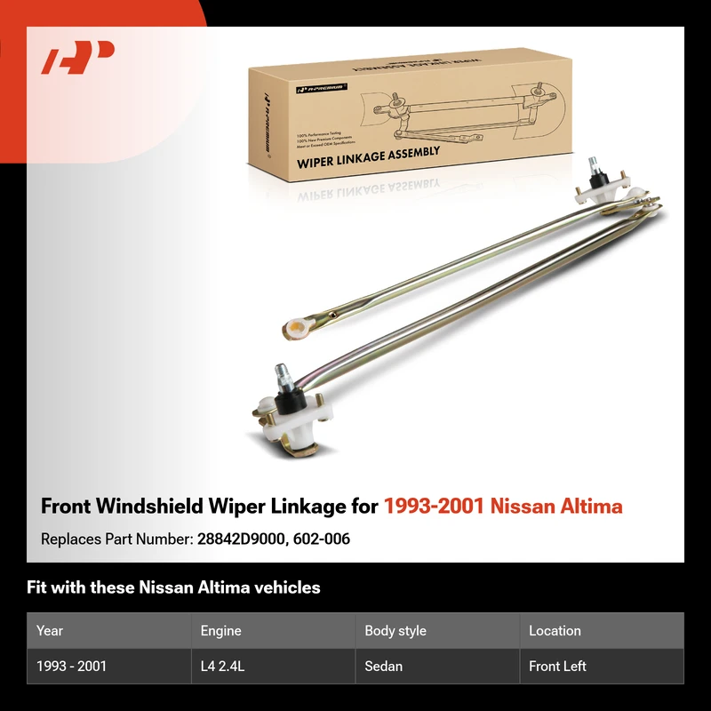 Front Windshield Wiper Linkage for 1993-2001 Nissan Altima