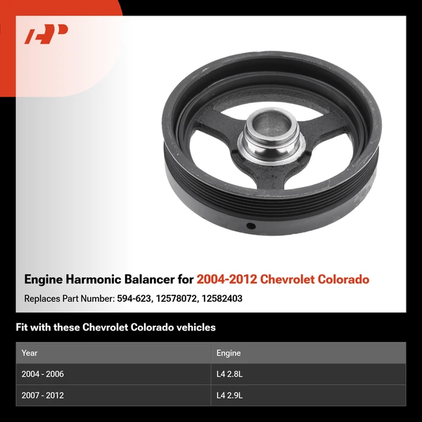 Engine Harmonic Balancer for 2004-2012 Chevrolet Colorado