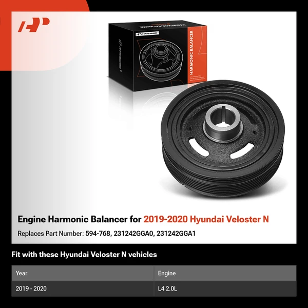 Engine Harmonic Balancer for 2019-2020 Hyundai Veloster N