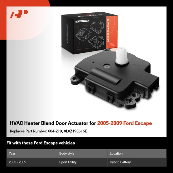 HVAC Heater Blend Door Actuator for 2005-2009 Ford Escape
