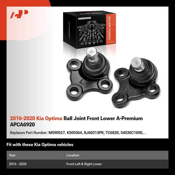 2016-2020 Kia Optima Ball Joint Front Lower A-Premium APCA6920