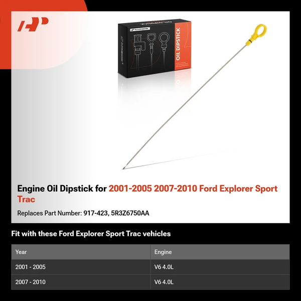 Engine Oil Dipstick for 2001-2005 2007-2010 Ford Explorer Sport Trac