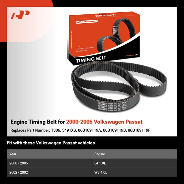 Engine Timing Belt for 2000-2005 Volkswagen Passat