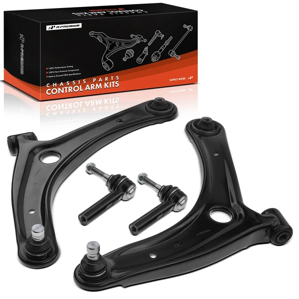 2007-2012 Dodge Caliber A Set of 4 Control Arm and Tie Rod End Kit Front Side A-Premium APCA2441