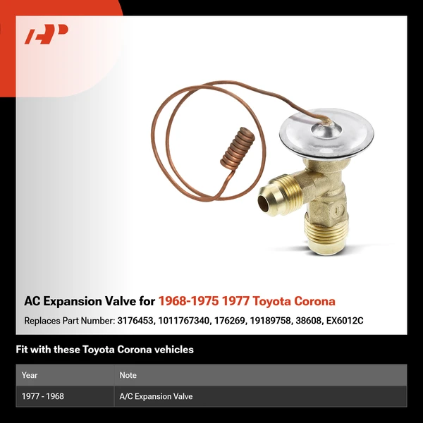 AC Expansion Valve for 1968-1975 1977 Toyota Corona