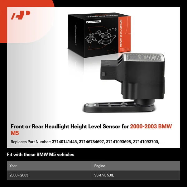 Front or Rear Headlight Height Level Sensor for 2000-2003 BMW M5