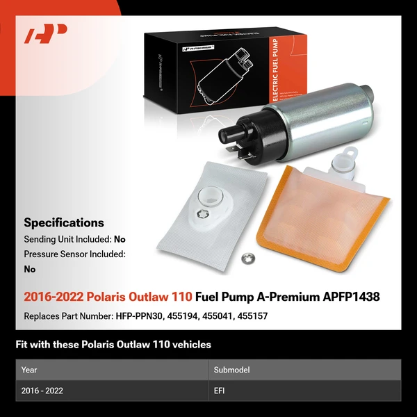 2016-2022 Polaris Outlaw 110 Fuel Pump A-Premium APFP1438