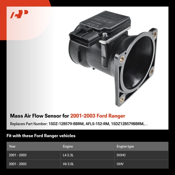 Mass Air Flow Sensor for 2001-2003 Ford Ranger