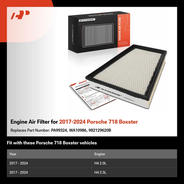 Engine Air Filter for 2017-2024 Porsche 718 Boxster