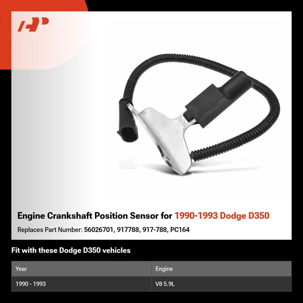 Engine Crankshaft Position Sensor for 1990-1993 Dodge D350