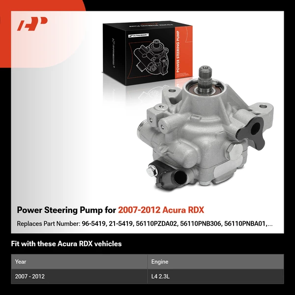 Power Steering Pump for 2007-2012 Acura RDX