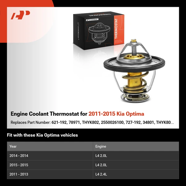 Engine Coolant Thermostat for 2011-2015 Kia Optima