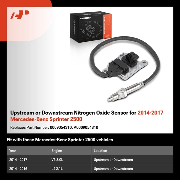 Upstream or Downstream Nitrogen Oxide Sensor for 2014-2017 Mercedes-Benz Sprinter 2500