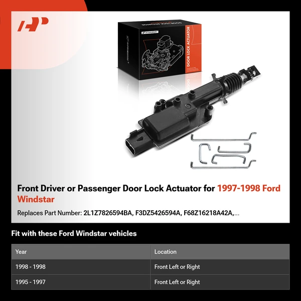 Front Driver or Passenger Door Lock Actuator for 1997-1998 Ford Windstar