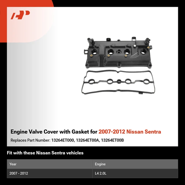 Engine Valve Cover with Gasket for 2007-2012 Nissan Sentra