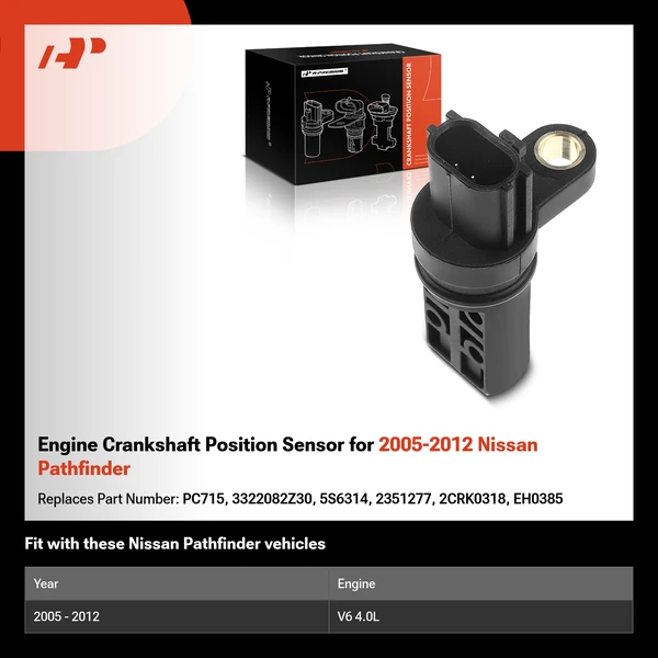 Engine Crankshaft Position Sensor for 2005-2012 Nissan Pathfinder