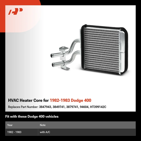 HVAC Heater Core for 1982-1983 Dodge 400