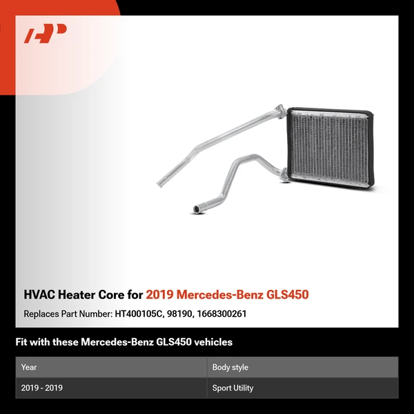 HVAC Heater Core for 2019 Mercedes-Benz GLS450