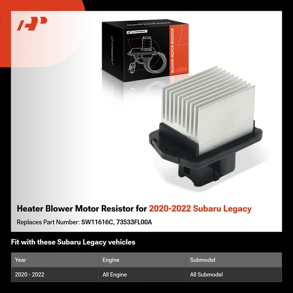Heater Blower Motor Resistor for 2020-2022 Subaru Legacy