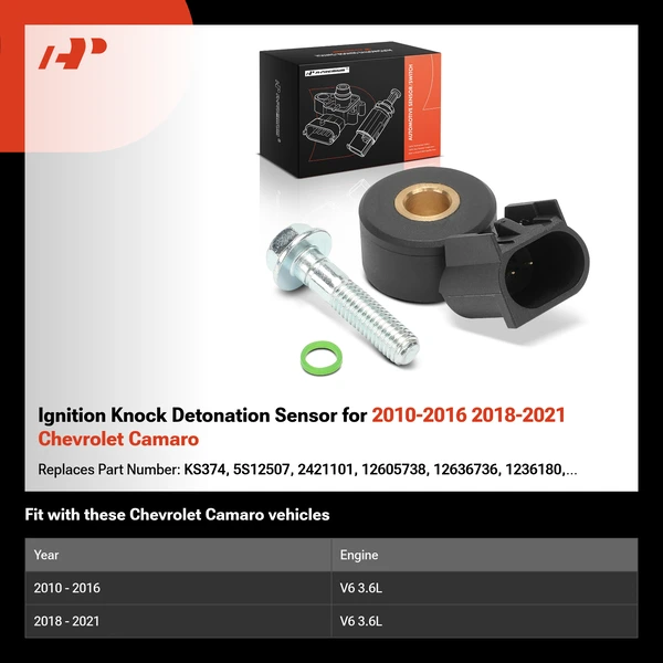 Ignition Knock Detonation Sensor for 2010-2016 2018-2021 Chevrolet Camaro