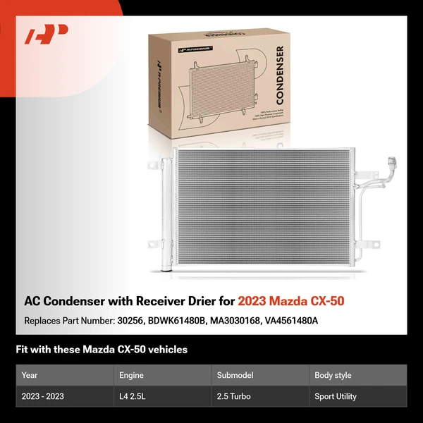 AC Condenser with Receiver Drier for 2023 Mazda CX-50