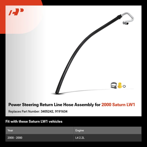 Power Steering Return Line Hose Assembly for 2000 Saturn LW1