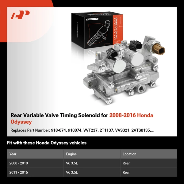 Rear Variable Valve Timing Solenoid for 2008-2016 Honda Odyssey