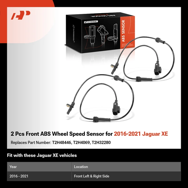 2 Pcs Front ABS Wheel Speed Sensor for 2016-2021 Jaguar XE